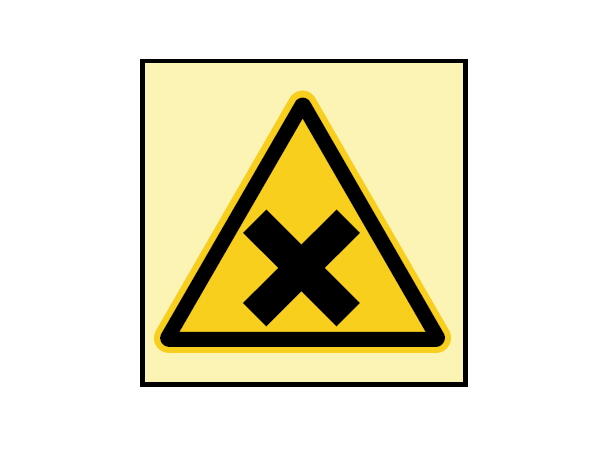 Harmful or irritant materials 200 x 200 mm - PET 