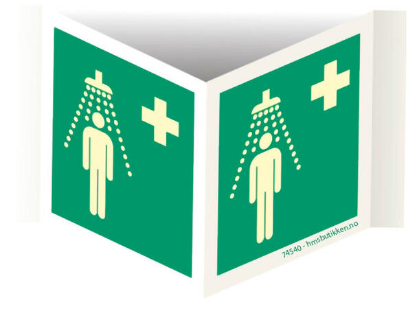 Nøddusj plogskilt 150 x 150 mm - Plogskilt i AE 