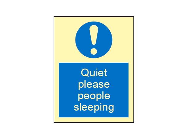 Quiet please people sleeping 150 x 200 mm - PET