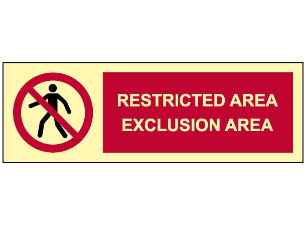Restricted area Exclusion area 300 x 100 mm - PET