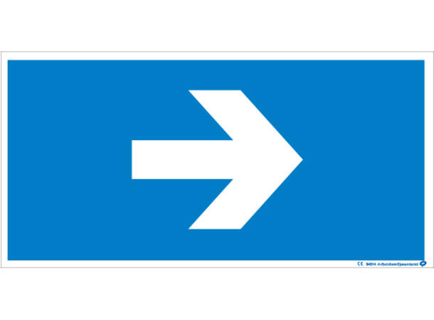 Retningspil 300 x 150 mm - Aluminium 