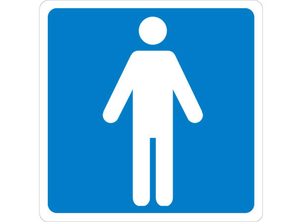 Toalett menn 200 x 200 mm - Aluminium 