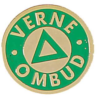 Verneombudsmerke &#216;37 mm i metall