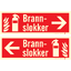 Brannslukker med retningsangivelse Velg retning
