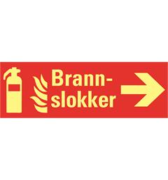Brannslukker med retningsangivelse Velg retning