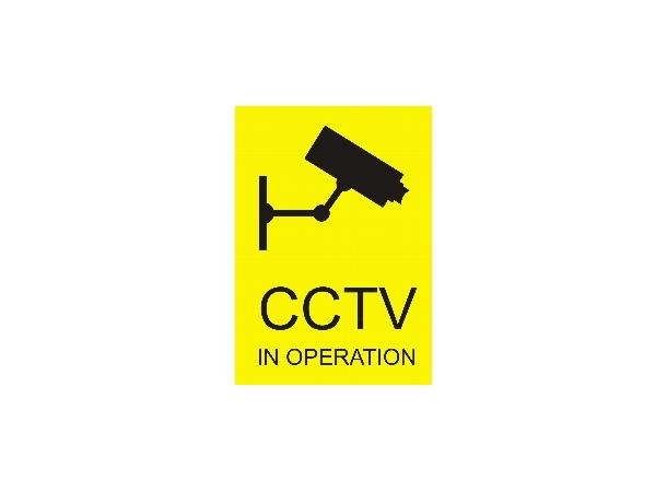 CCTV in operation 150 x 200 mm - PVC
