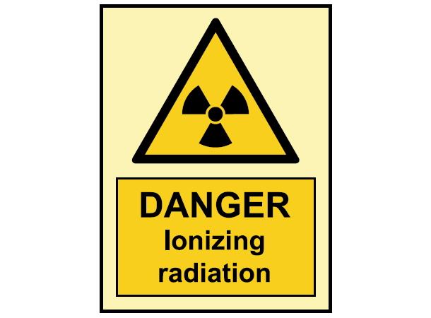 Danger Ionizing radiation 150 x 200 mm - PET