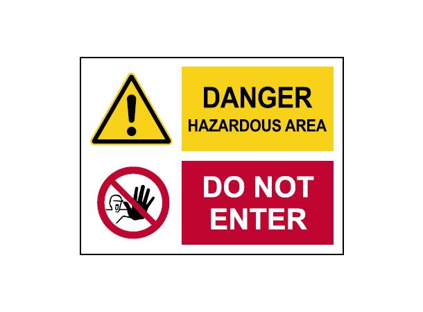 Danger hazardous area 400 x 300 mm - VS