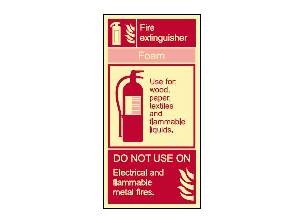 Foam extinguisher Info 100 x 200 mm - PET