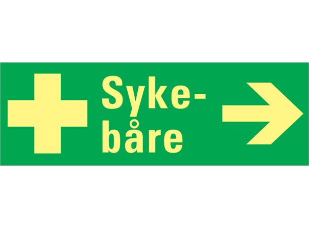 Sykebåre pil HØYRE 354 x 118 mm - AE