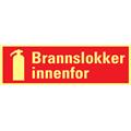 Brannslukker INNENFOR 354 x 118 mm - AE