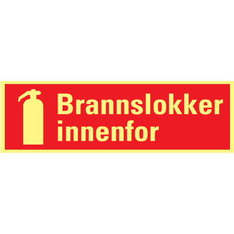 Brannslukker INNENFOR 354 x 118 mm - AE