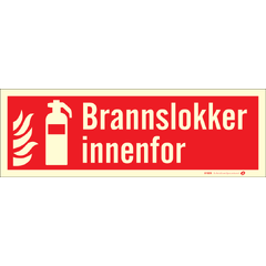 Brannslukker INNENFOR 354 x 118 mm - Aluminium Etterlysende