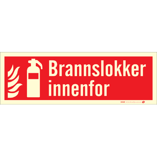 Brannslukker INNENFOR 354 x 118 mm - Aluminium Etterlysende