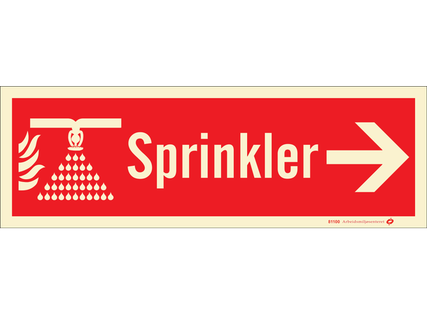 Brannslukker INNENFOR 354 x 118 mm - Aluminium Etterlysende 