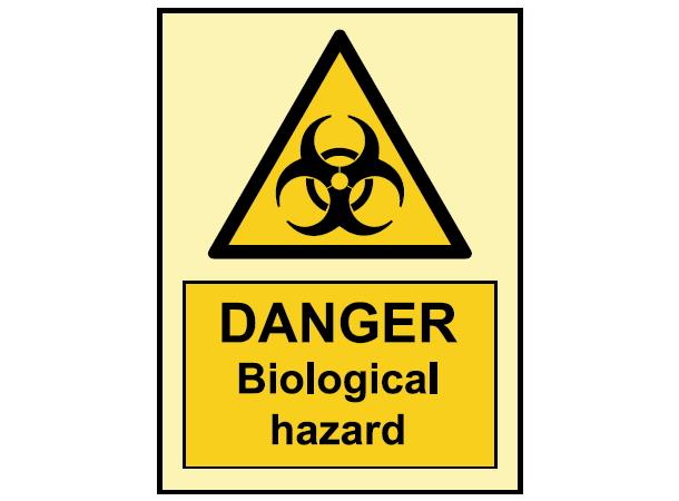 Danger Biological hazard 150 x 200 mm - PET