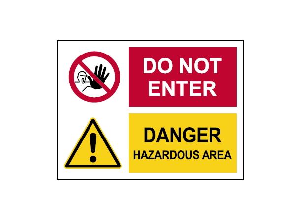 Danger hazardous area 400 x 300 mm - VS