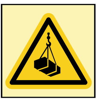 Danger overhead crane 200 x 200 mm - PET