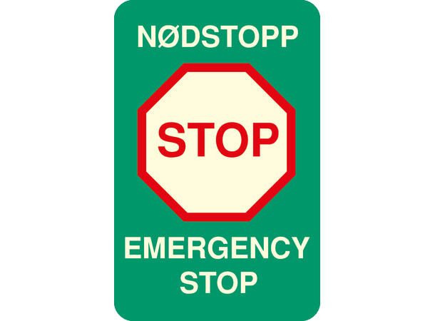 Nødstopp/Emergency stop 55 x 85 mm - AES 