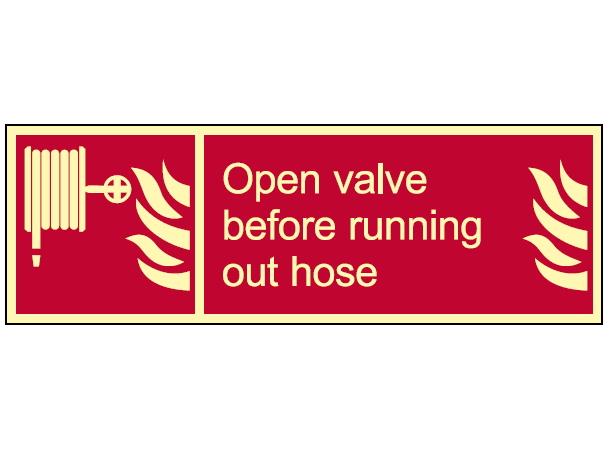 Open valve before running out hose 300 x 100 mm - PET