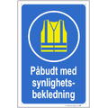 P&#229;budt med synlighetsbekledning 200 x 300 mm - PVC