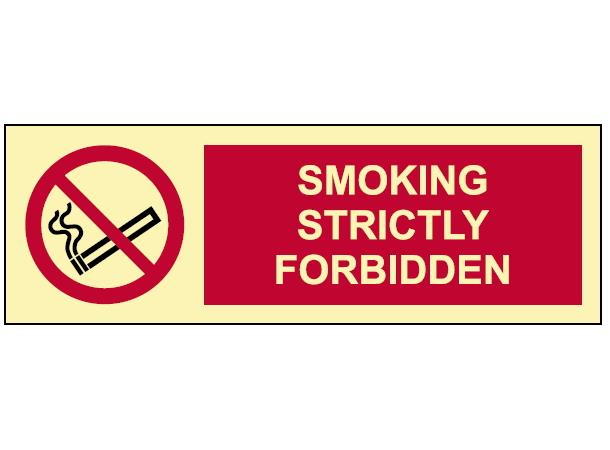 Smoking forbidden 300 x 100 mm - PET