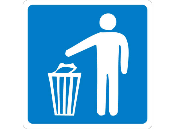 Søppelkurv 200 x 200 mm - Aluminium 