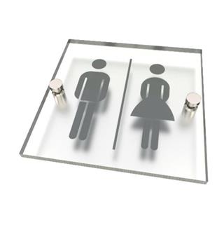 Toalett mann/kvinne Forskjellige materialer og størrelser