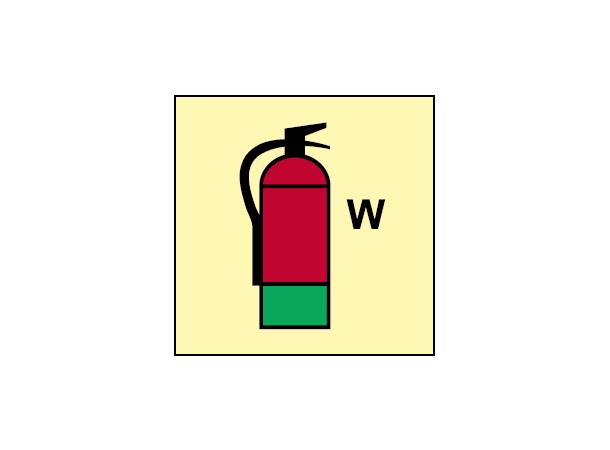 Water fire extinghuisher 150 x 150 mm - PET