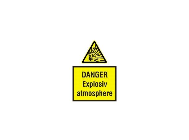 Danger Explosiv atmosphere 150 x 200 mm - PET
