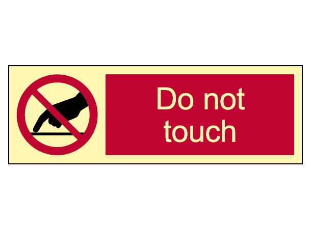 Do not touch 300 x 100 mm - PET
