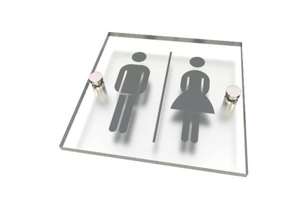 Dørskilt Toalett mann/kvinne