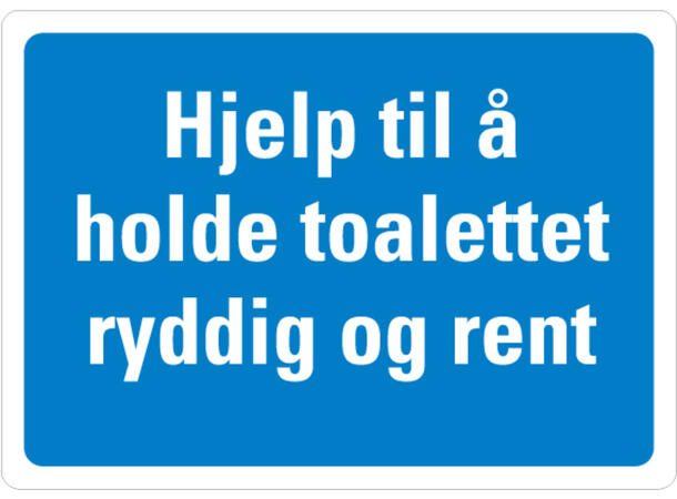 Hold toalettet ryddig 200 x 150 mm - Aluminium 