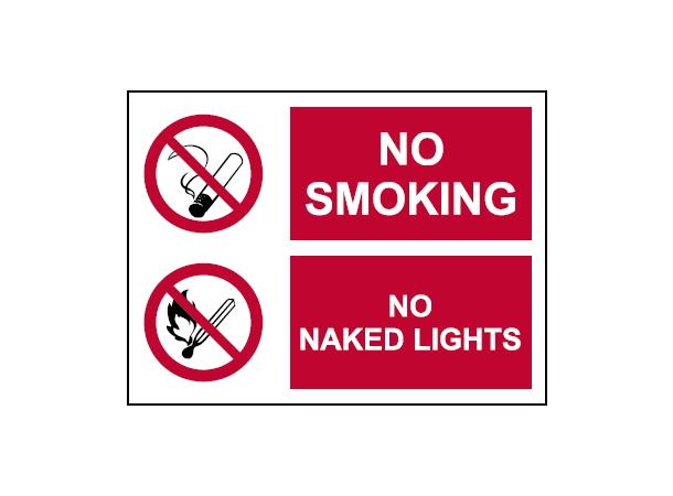 No Smoking / No naked light 400 x 300 mm - VS