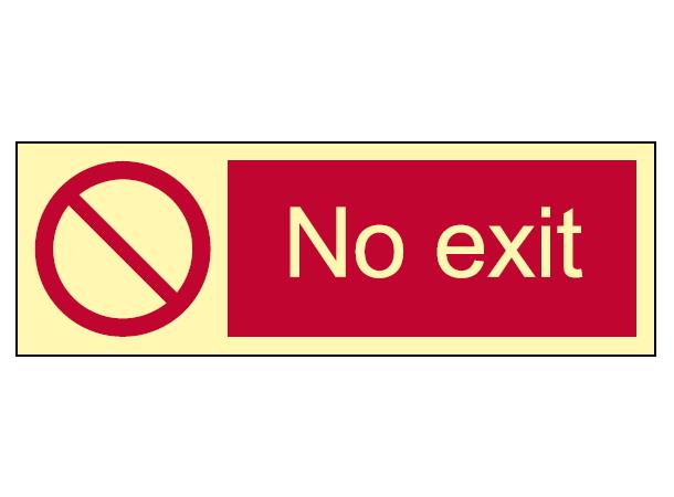 No exit 300 x 100 mm - PET