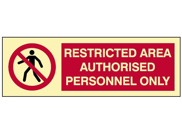 Restricted area/Authorised personnel onl 300 x 100 mm - PVC
