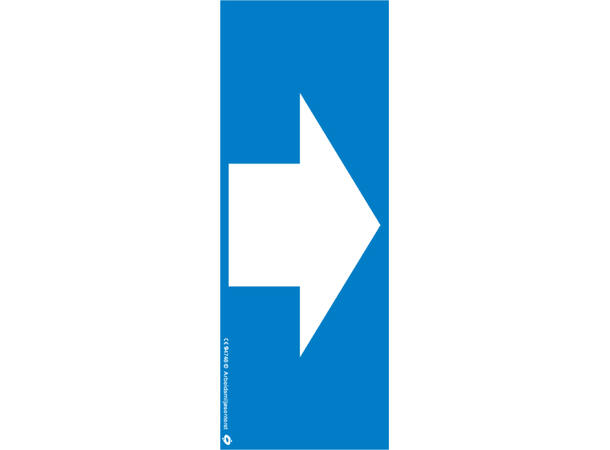 Retningspil rett 100 x 300 mm - Aluminium Selvklebende 