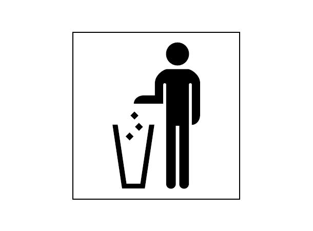 Trash box or litter bin 150 x 150 mm - VS