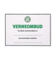 Verneombudsplakat i papp 200 x 150 mm