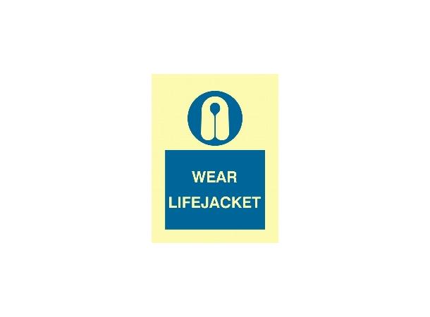 Wear lifejacket 150 x 200 mm - PET