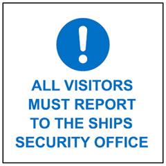 All visitors report security office 150 x 150 mm - VS