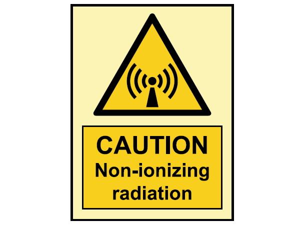 Caution Non-ionizing radiation 150 x 200 mm - PET