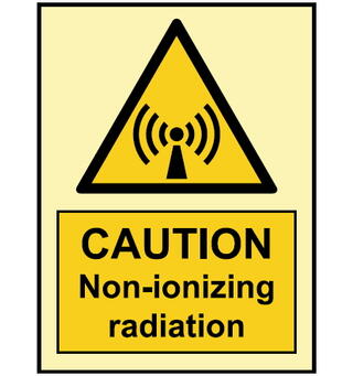 Caution Non-ionizing radiation 150 x 200 mm - PET