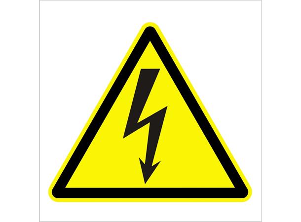 Danger:electricity 200 x 200 mm - PVC