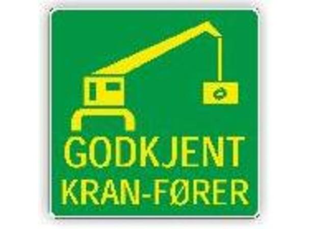 GODKJENT KRAN-FØRER 45 x 45 mm - VS