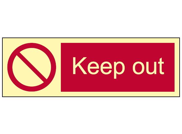 Keep out 300 x 100 mm - PET