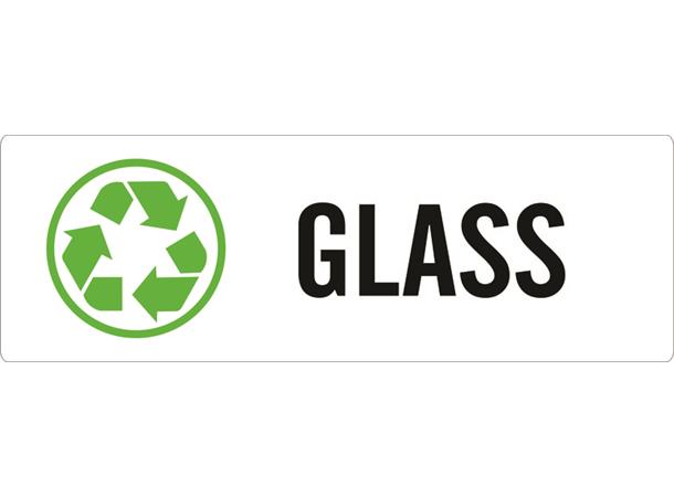 Miljømerke GLASS 30 x 10 cm - VS
