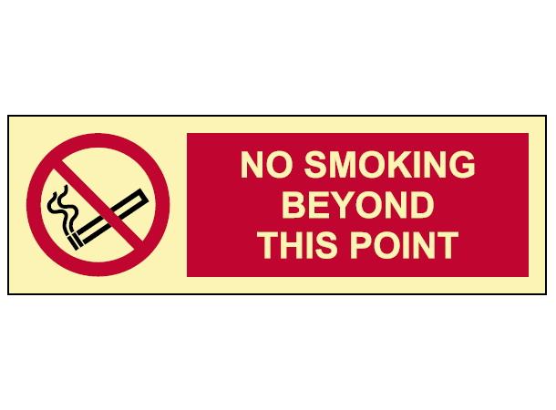 No smoking beyond this point 300 x 100 mm - PET