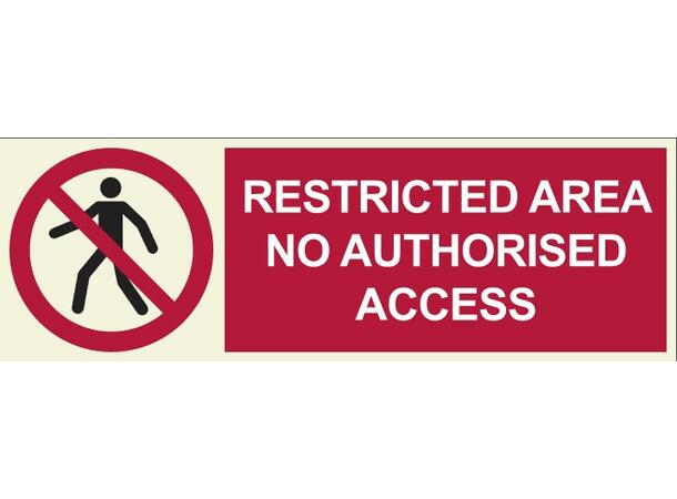 Restricted area 300 x 100 mm - PVC