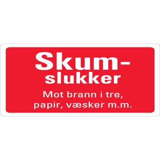 Skumslukker tilleggsskilt 200 x 100 mm - A